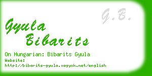 gyula bibarits business card